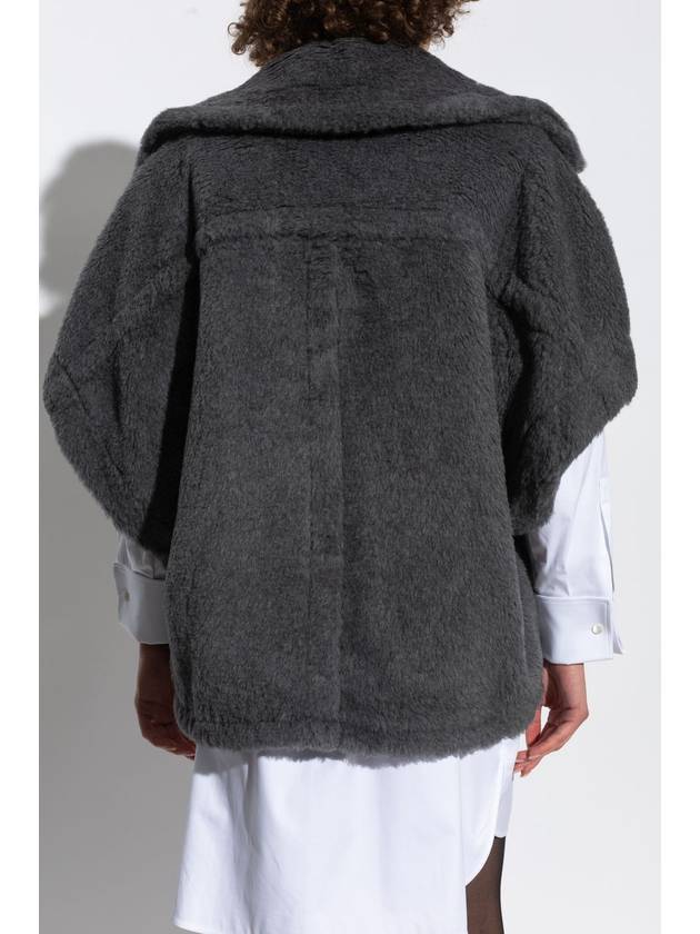 Max Mara Wool Poncho, Women's, Grey - MAX MARA - BALAAN 4