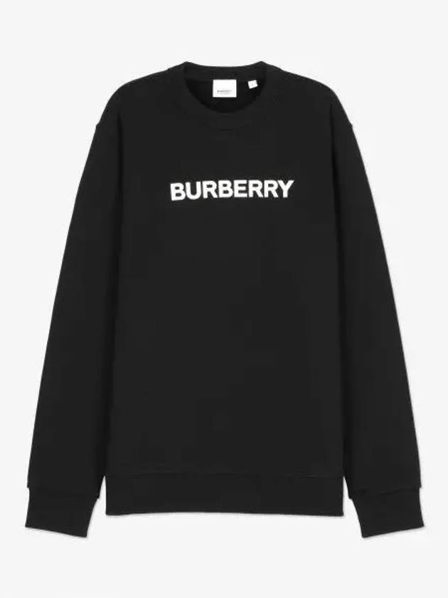 Front Logo Print Sweatshirt Black - BURBERRY - BALAAN 2