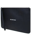 Logo Strap Cash Medium Clutch Bag Black - BALENCIAGA - BALAAN 3