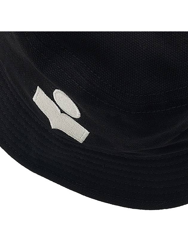 Haley Embroidered Logo Bucket Hat Black - ISABEL MARANT - BALAAN 8