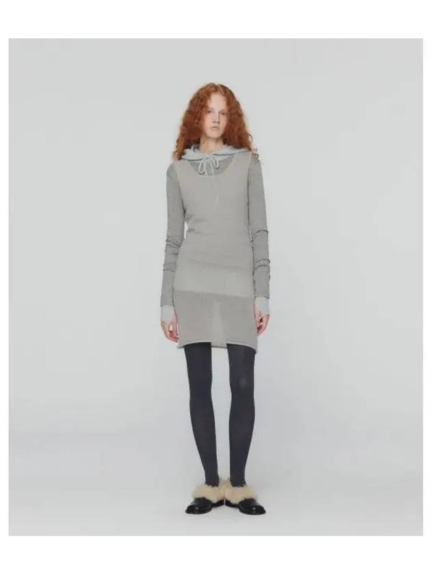 AMOMENTO SHEER HOODED KNIT 3COLORS - ANDTHEOTHER - BALAAN 1