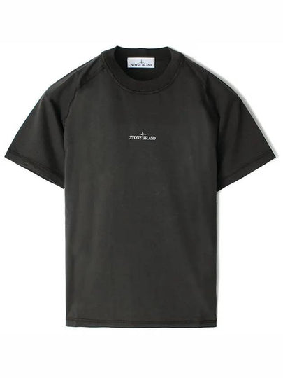 Logo Crew Neck Short Sleeve T-Shirt Charcoal Grey - STONE ISLAND - BALAAN 2