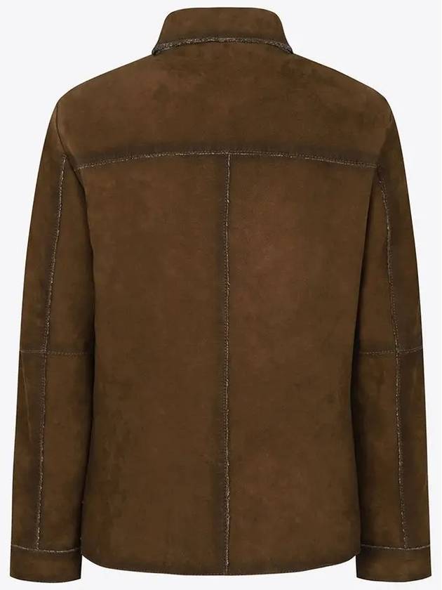 Italian pocket point brown goat leather jacket ALJP124 - IKALOOOK - BALAAN 6