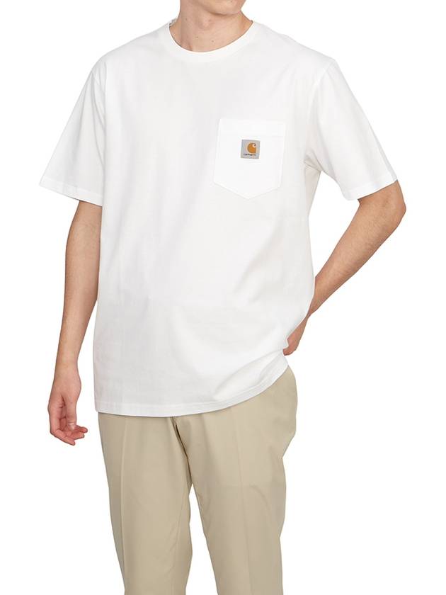 Pocket Short Sleeve T-Shirt White - CARHARTT WIP - BALAAN 5