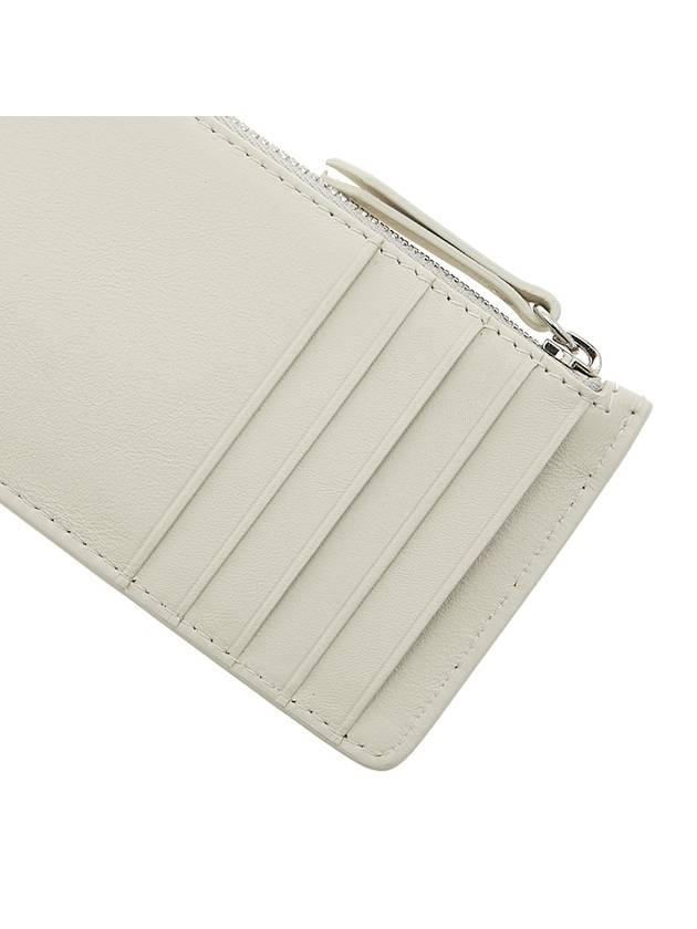 Signature Stitch Zipper Card Wallet Light Grey - MAISON MARGIELA - BALAAN 9