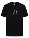 30/1 Jersey Relaxed Graphic Short Sleeve T-Shirt Black - CP COMPANY - BALAAN 6