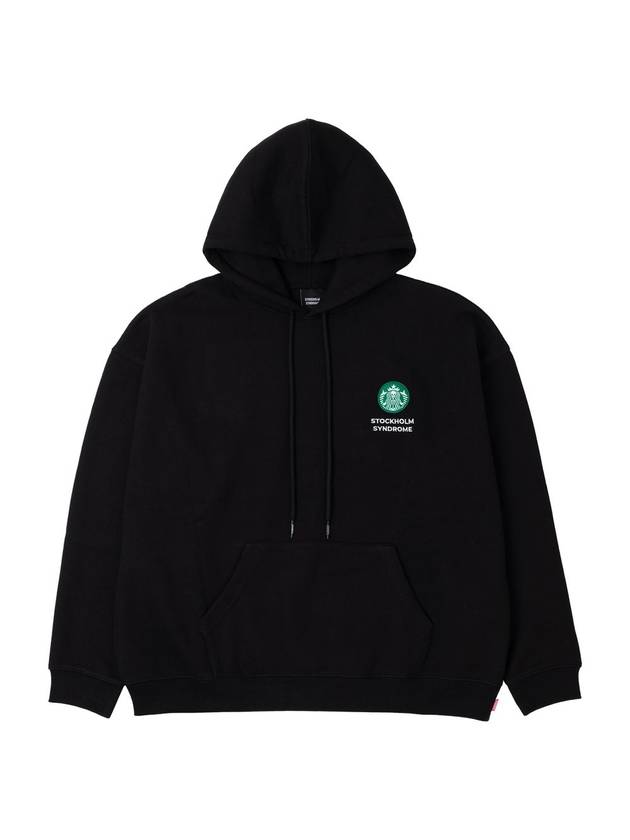 Men's Embroidery Logo Hoodie Black - STOCKHOLM SYNDROME - BALAAN 2