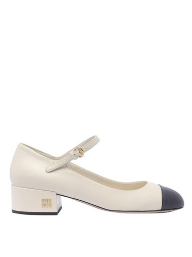 Mary Jane Pumps Ivory - MIU MIU - BALAAN 1