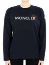 Kids lettering logo printing long sleeve navy 8D00004 89AFV 778 12 14A adult wearable - MONCLER - BALAAN 1