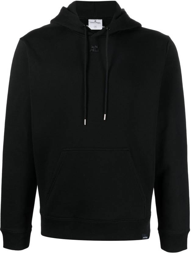 Embroidered Logo Hoodie Black - COURREGES - BALAAN 2