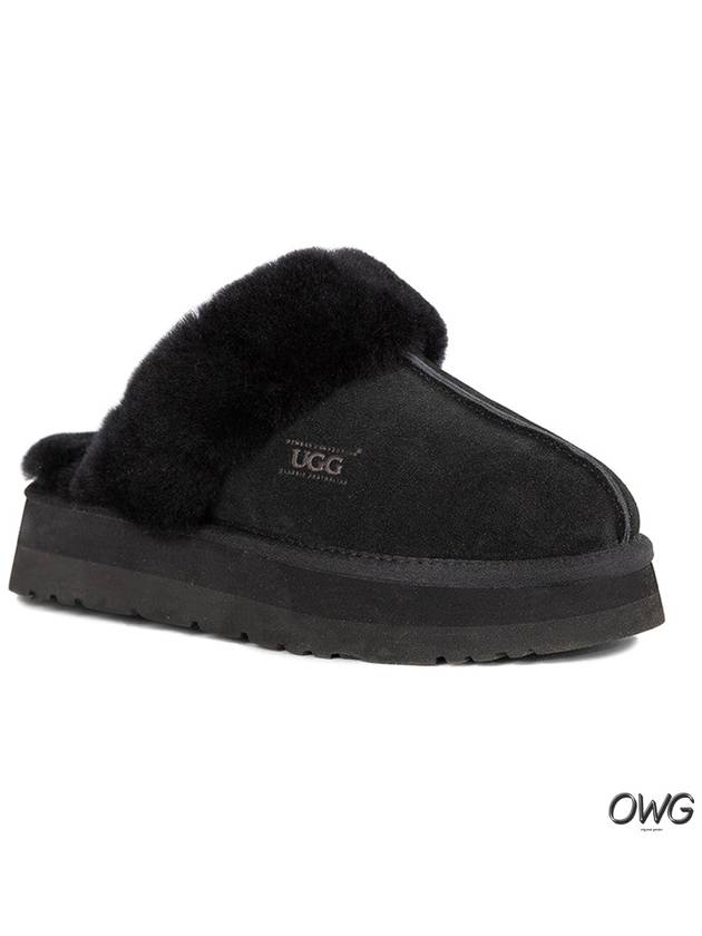 Disquette Platform Fleece Mule Black - OZWEAR UGG - BALAAN 2