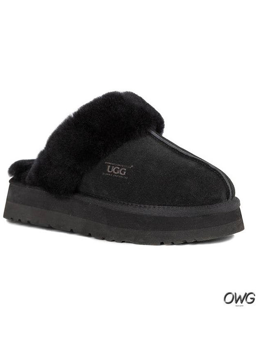 Disqut Platform Fleece Mule Black - OZWEAR UGG - BALAAN 2