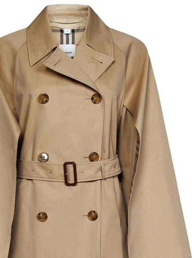 Cotton Gabardine Trench Coat Honey - BURBERRY - BALAAN 4