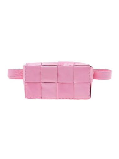 Intrecciato Cassette Mini Belt Bag Pink - BOTTEGA VENETA - BALAAN 1