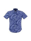 Paisley Short Sleeve Shirt Blue - POLO RALPH LAUREN - BALAAN 2