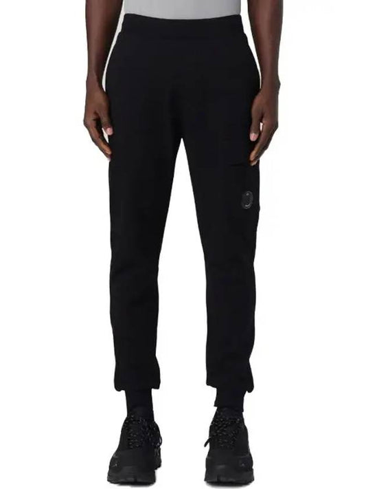 Diagonal Raised Fleece Cargo Track Pants Black - CP COMPANY - BALAAN 2