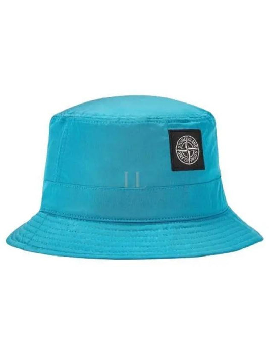 Logo Patch Nylon Metal Bucket Hat Blue - STONE ISLAND - BALAAN 2