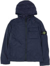 Kitz Waffen Patch Hooded Jacket Navy - STONE ISLAND - BALAAN 1