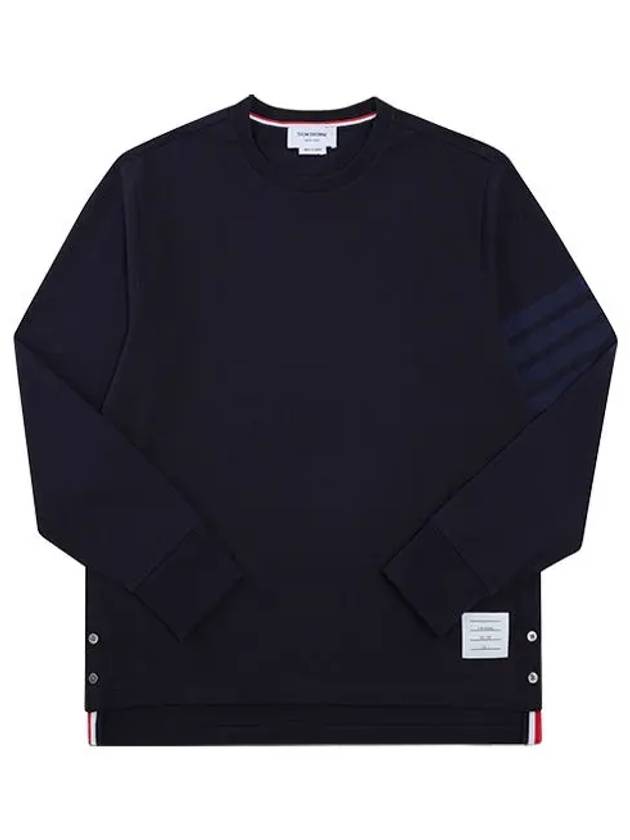 4 Bar Armband Tonal Long Sleeve T-Shirt Navy - THOM BROWNE - BALAAN 6