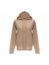 Women's Pluto Wool Cashmere Zip Up Hoodie Beige - MAX MARA - BALAAN 1