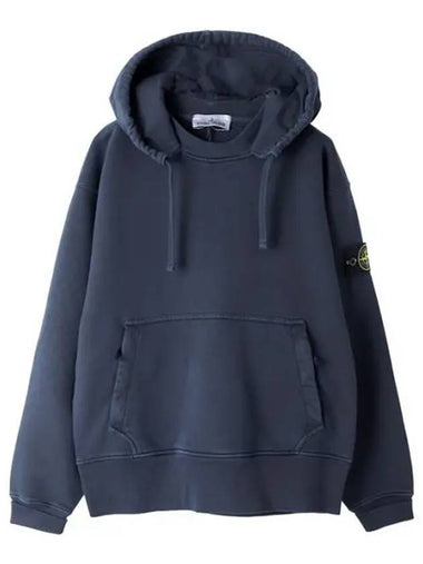 Heavy textured fleece hoodie oversized fit - STONE ISLAND - BALAAN 1