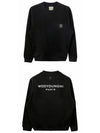 Men's Patch Back Logo Cotton Sweatshirt Black - WOOYOUNGMI - BALAAN 5