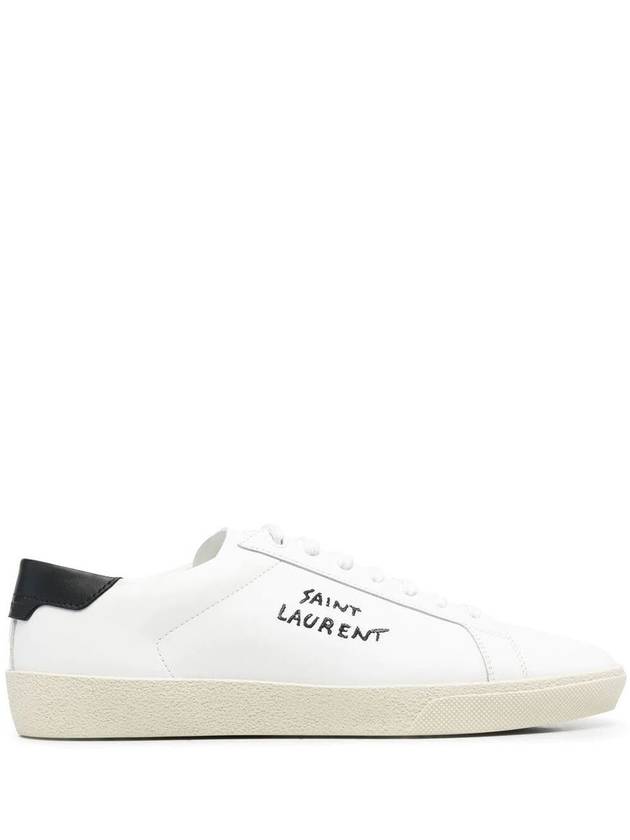 Court Classic SL 06 Leather Low Top Sneakers White - SAINT LAURENT - BALAAN 2