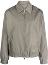 De Coeur Logo Zip-up Jacket Taupe - AMI - BALAAN 1