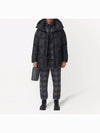 Logo Applique Nylon Puffer Coat Black - BURBERRY - BALAAN 6