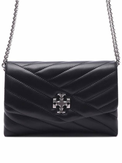 Kira Chevron Chain Long Wallet Black - TORY BURCH - BALAAN 2