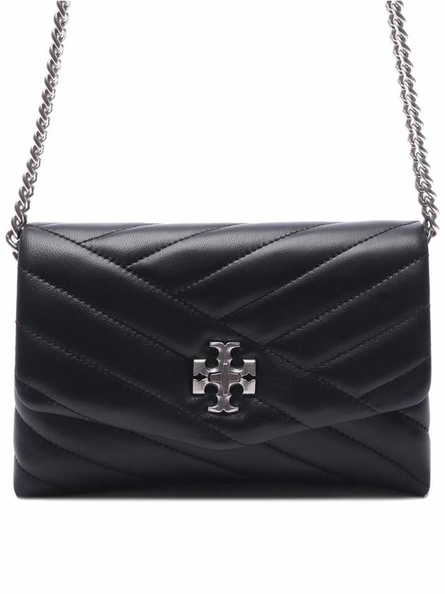 Kira Chevron Chain Long Wallet Black - TORY BURCH - BALAAN 3