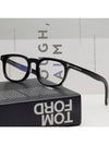 Blue light blocking glasses frame TF5930DB 001 square Asian fit horn rim - TOM FORD - BALAAN 2