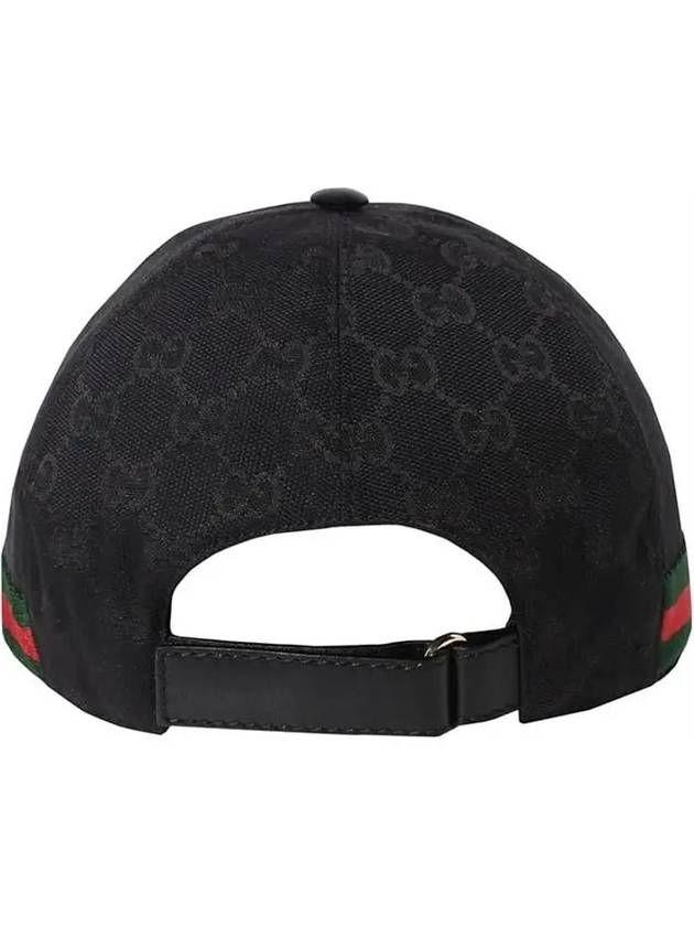 Original GG Web Supreme Canvas Baseball Ball Cap Black - GUCCI - BALAAN 5