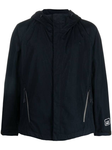 Metropolis Hooded Jacket Navy - CP COMPANY - BALAAN 1