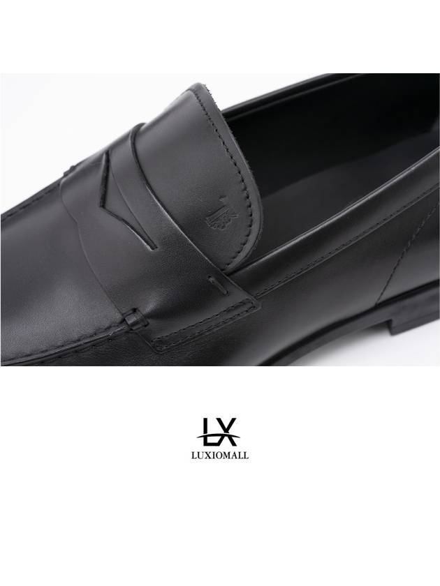 Men's Penny Leather Loafers Black - TOD'S - BALAAN 6