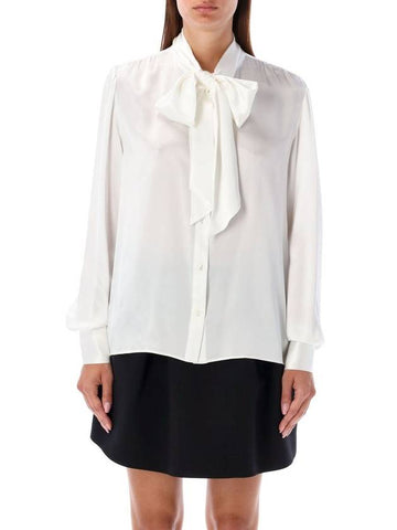 Alessandra Rich Bow Shirt - ALESSANDRA RICH - BALAAN 1