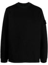 Ghost Piece Cotton Jersey Crew Neck Sweatshirt Black - STONE ISLAND - BALAAN 2