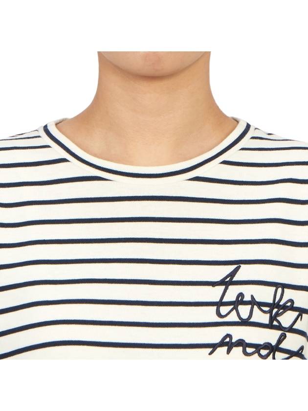 Kansas Puff Sleeve Striped Cotton Long Sleeve T-shirt Ivory - MAX MARA - BALAAN 6