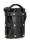 Salvatore Cage Bucket Bag Black - SALVATORE FERRAGAMO - BALAAN.