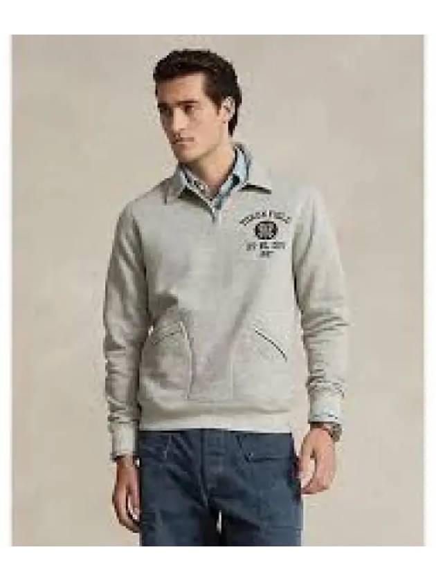 Fleece collar quarter zipper sweatshirt gray 1236119 - POLO RALPH LAUREN - BALAAN 1