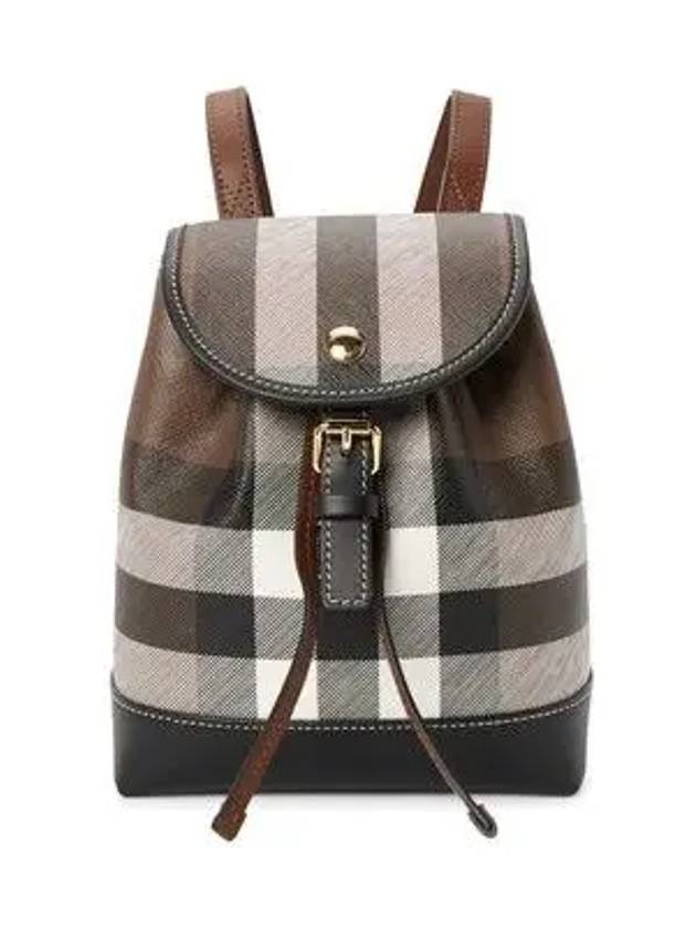 Check Mini Backpack Dark Brown - BURBERRY - BALAAN 2