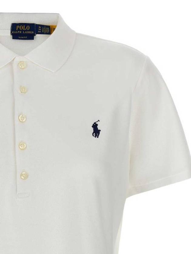 Women's Julie Embroidered Logo Short Sleeve Polo Shirt White - POLO RALPH LAUREN - BALAAN 4