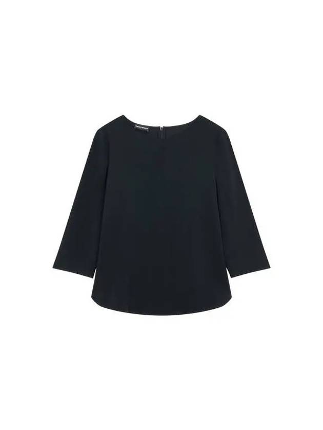 Shimaeul Sole Summer Clearance 5 20 5 24 Women's Round Neck Easy Top Black 271001 - EMPORIO ARMANI - BALAAN 1