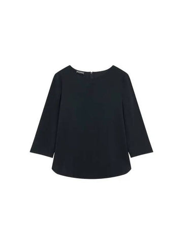 Shimaeul Sole Summer Clearance 5 20 5 24 Women's Round Neck Easy Top Black 271001 - EMPORIO ARMANI - BALAAN 1