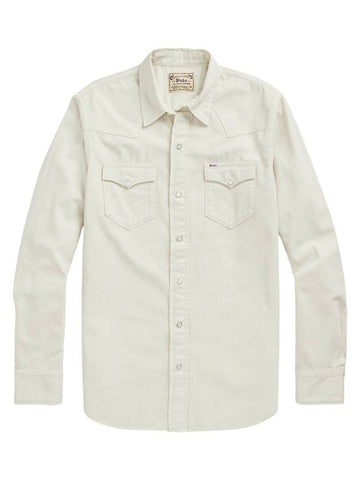 Classic Fit Denim Western Shirt Ivory - POLO RALPH LAUREN - BALAAN 1