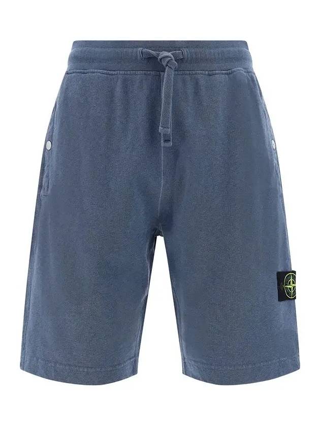 Wappen Patch Old Regular Fit Shorts Avio Blue - STONE ISLAND - BALAAN 3