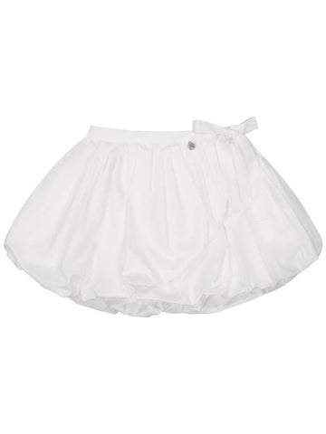 BALLOON MINI WRAP SKIRT WHITE - DON’T ASK MY PLAN - BALAAN 1