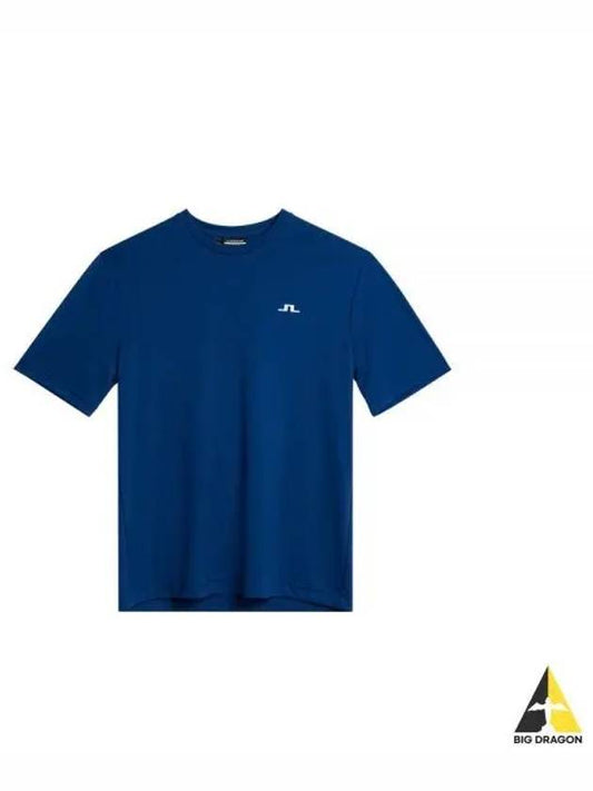 Ade Regular Fit Short Sleeve T-Shirt Estate Blue - J.LINDEBERG - BALAAN 2