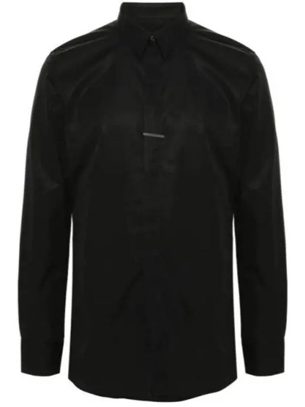 Classic Fit Poplin Long Sleeve Shirt Black - GIVENCHY - BALAAN 2