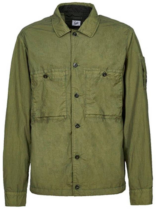 Men's Lens Waffen TAYLON L Shirt Khaki 13CMSH194A 005783G 669 - CP COMPANY - BALAAN.